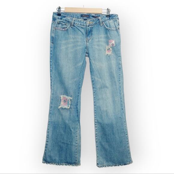 Y2K Aeropostale Patch work Jeans   Size 9‎ Short - Picture 2 of 6